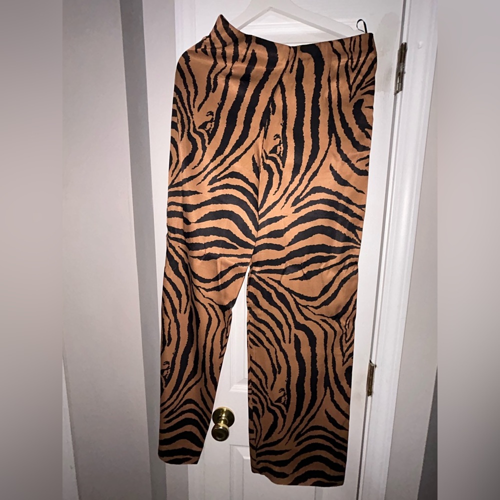 Brown and Black Zebra Print Pants